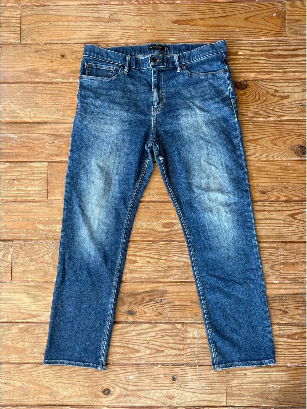 Banana Republic Men’s Straight Fit Jeans 36x32 Medium Wash Stretch Denim